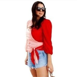 Farm rio lightweight wrap top size small